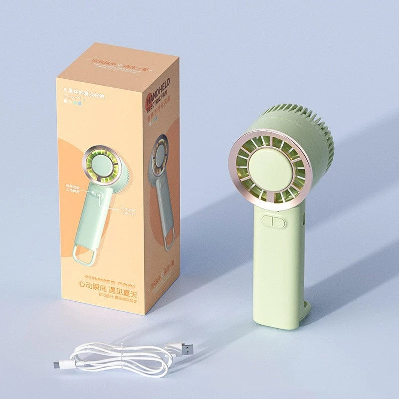Ice Cooling Fan Handheld USB Rechargeable